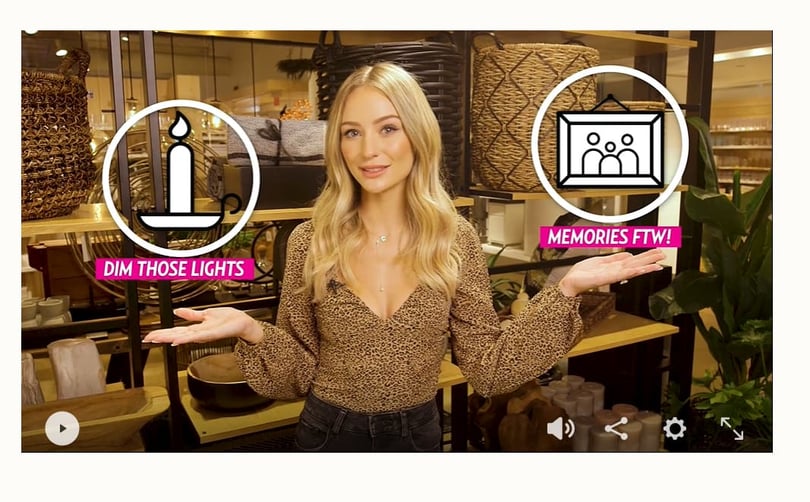 Crate and Barrel interactive video example